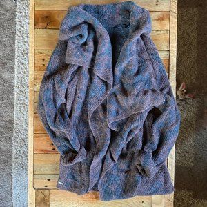 Prana Cardigan Large Printed Comfy Cozy Brown Suki